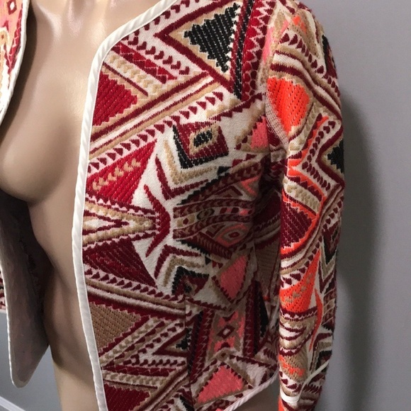 SOHO Jeans NYC Embroidered Jacket Western Pink Red - Picture 2 of 5